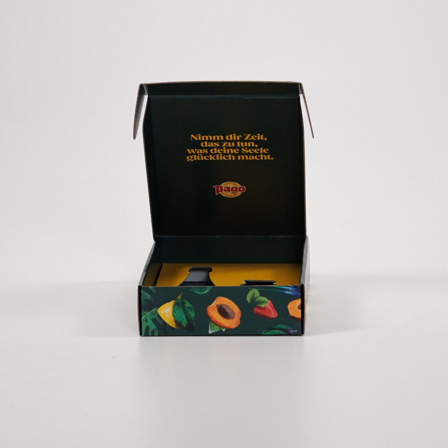 Geschenkverpackung für Firma Pago