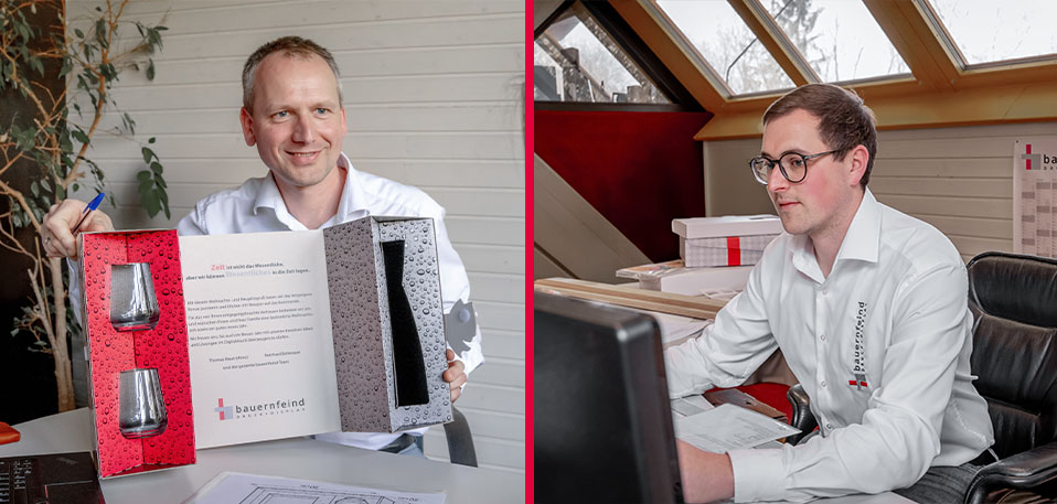Konstrukteur beziehungsweise Produktentwickler bei Bauernfeind Druck + Display bei der Entwicklung von Verpackungslösungen aus Wellpappe